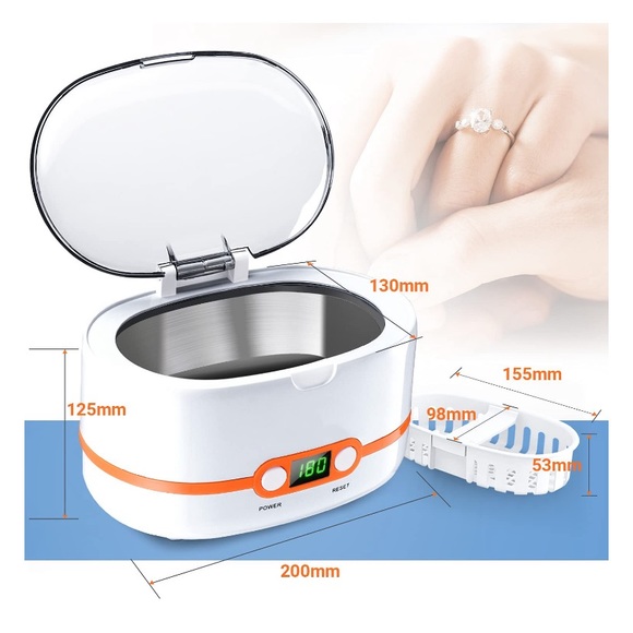 TACKLIFE Compact Professional Ultrasonic Jewelry Cleaner 600mL - Picture 1 of 7